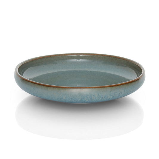 Leere blaue Keramikschale