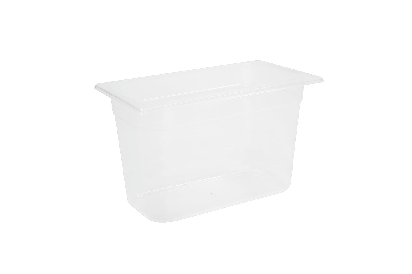 Transparenter Behälter für Lebensmittel.