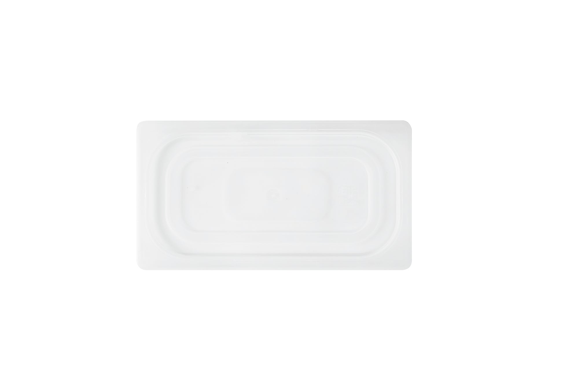 Leere Kunststoffverpackung für Lebensmittel.