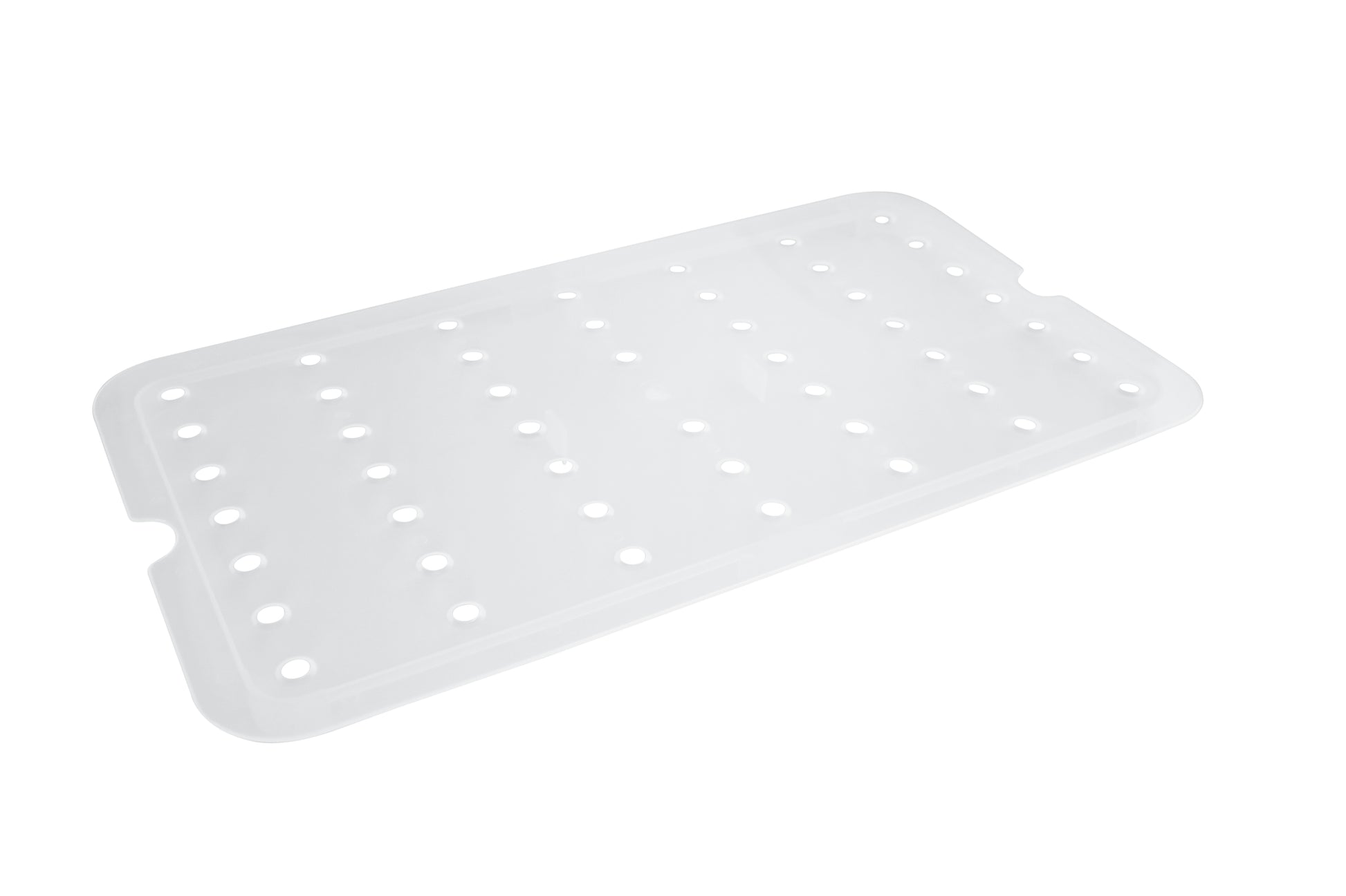 Transparente Ablage für Gastronomiebedarf.