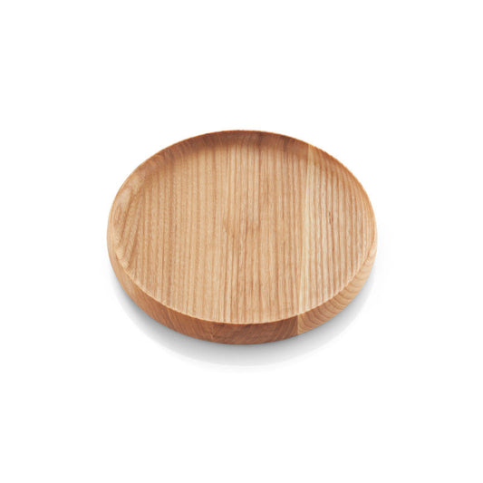 Leeres rundes Holztablett