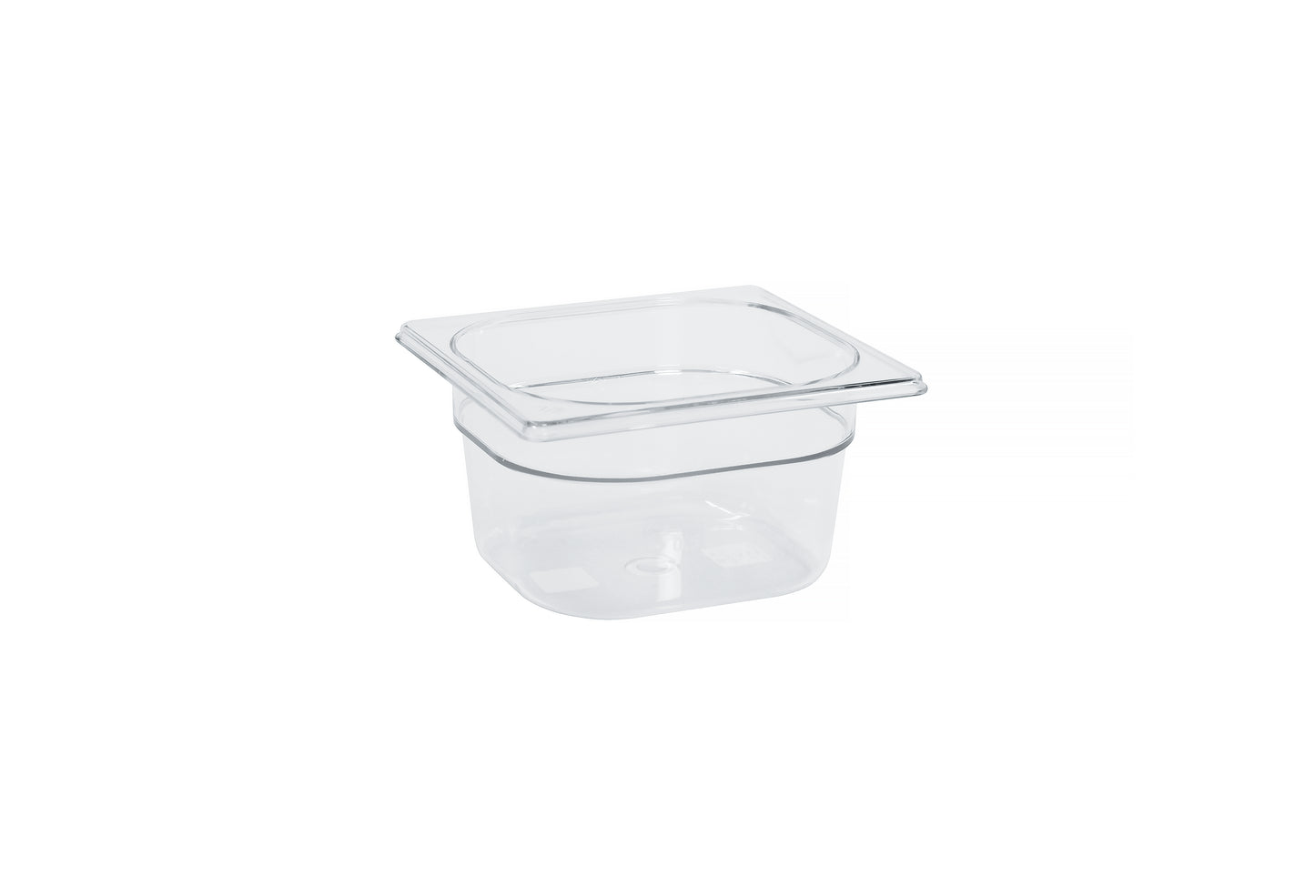 Transparente Gastronomie-Behälter mit Deckel.