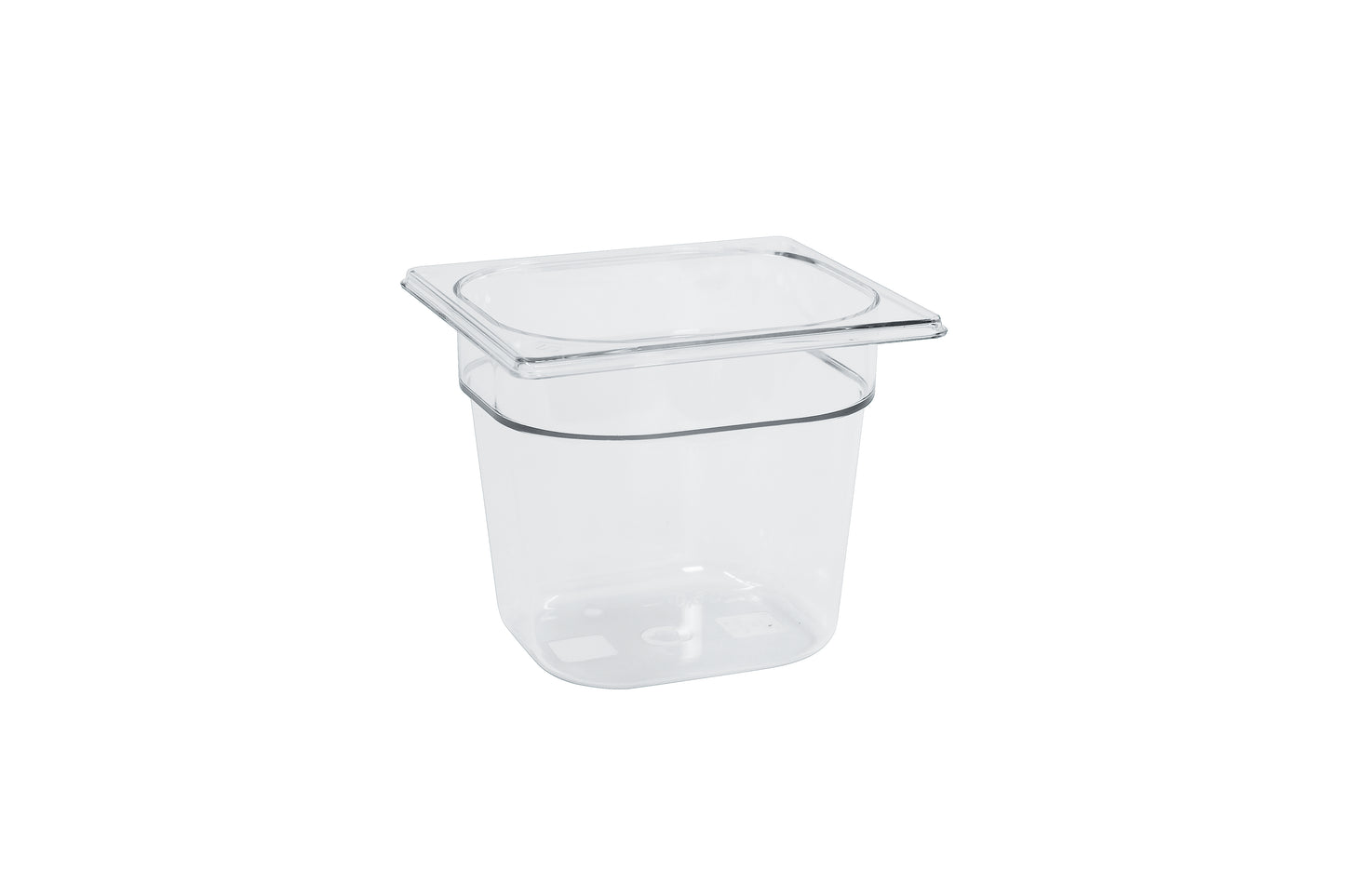 Transparenter Behälter mit Deckel.