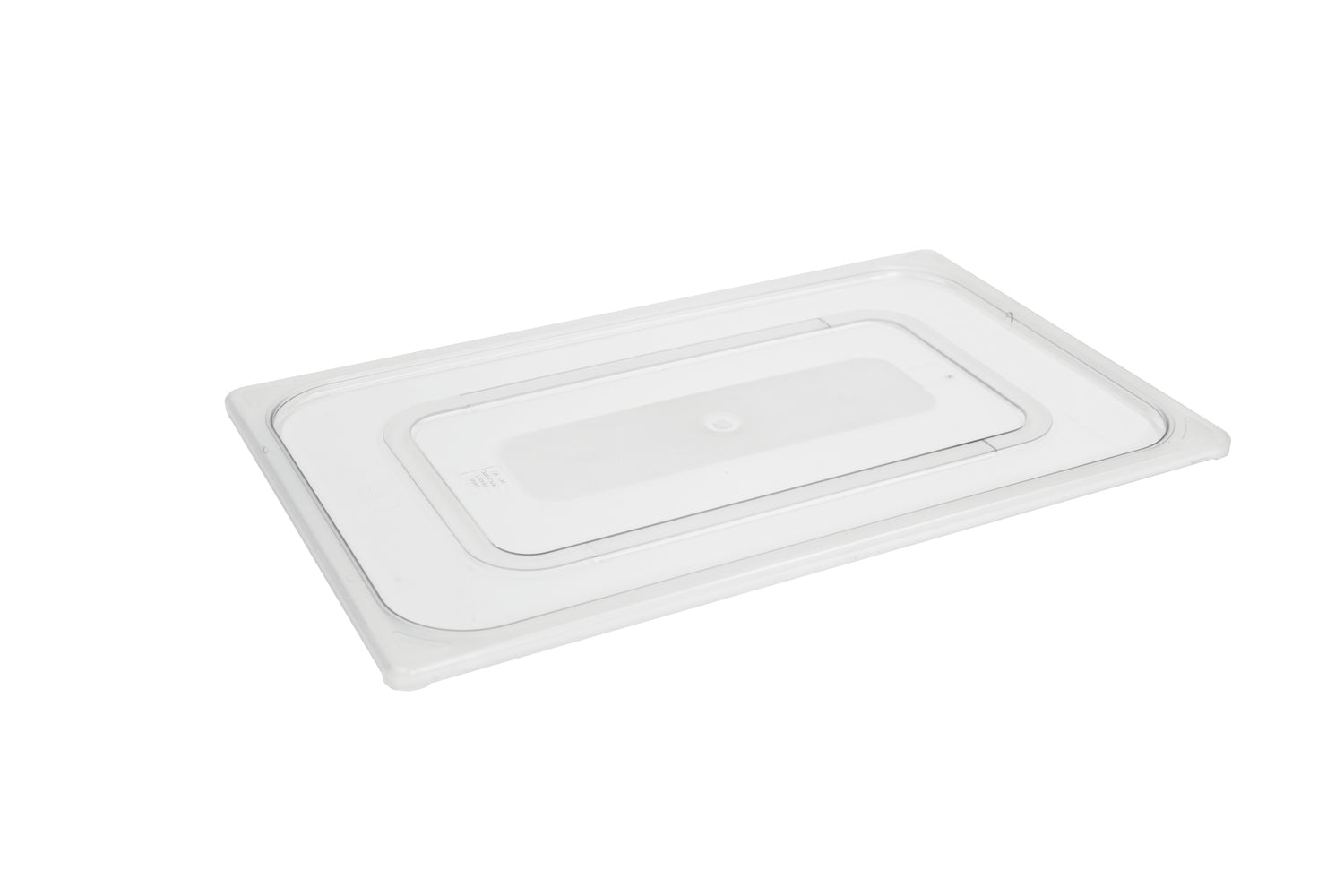 Transparente Gastronomie-Behälterabdeckung.