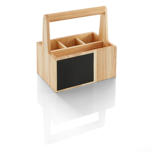 Holzkiste für Gastronomiebedarf.
