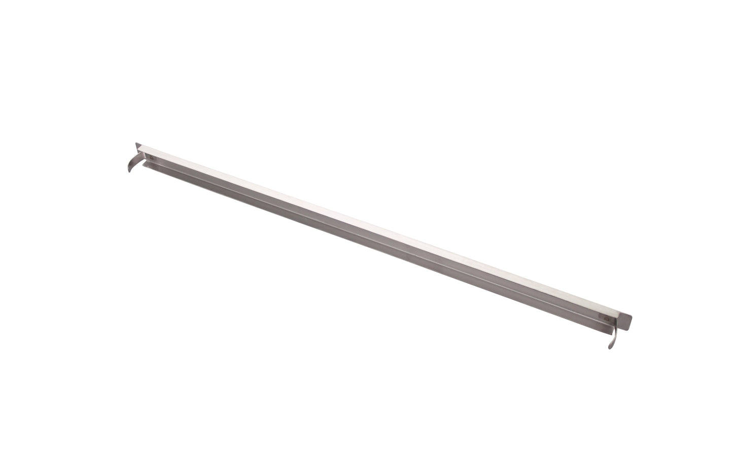 Edelstahlregal für Gastronomiebedarf.