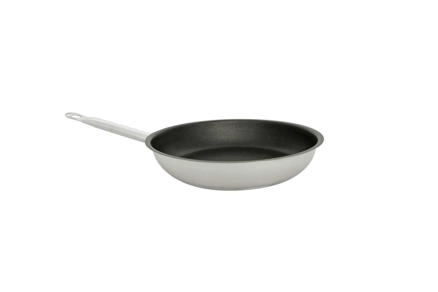 Edelstahlpfanne für Gastronomiebedarf.