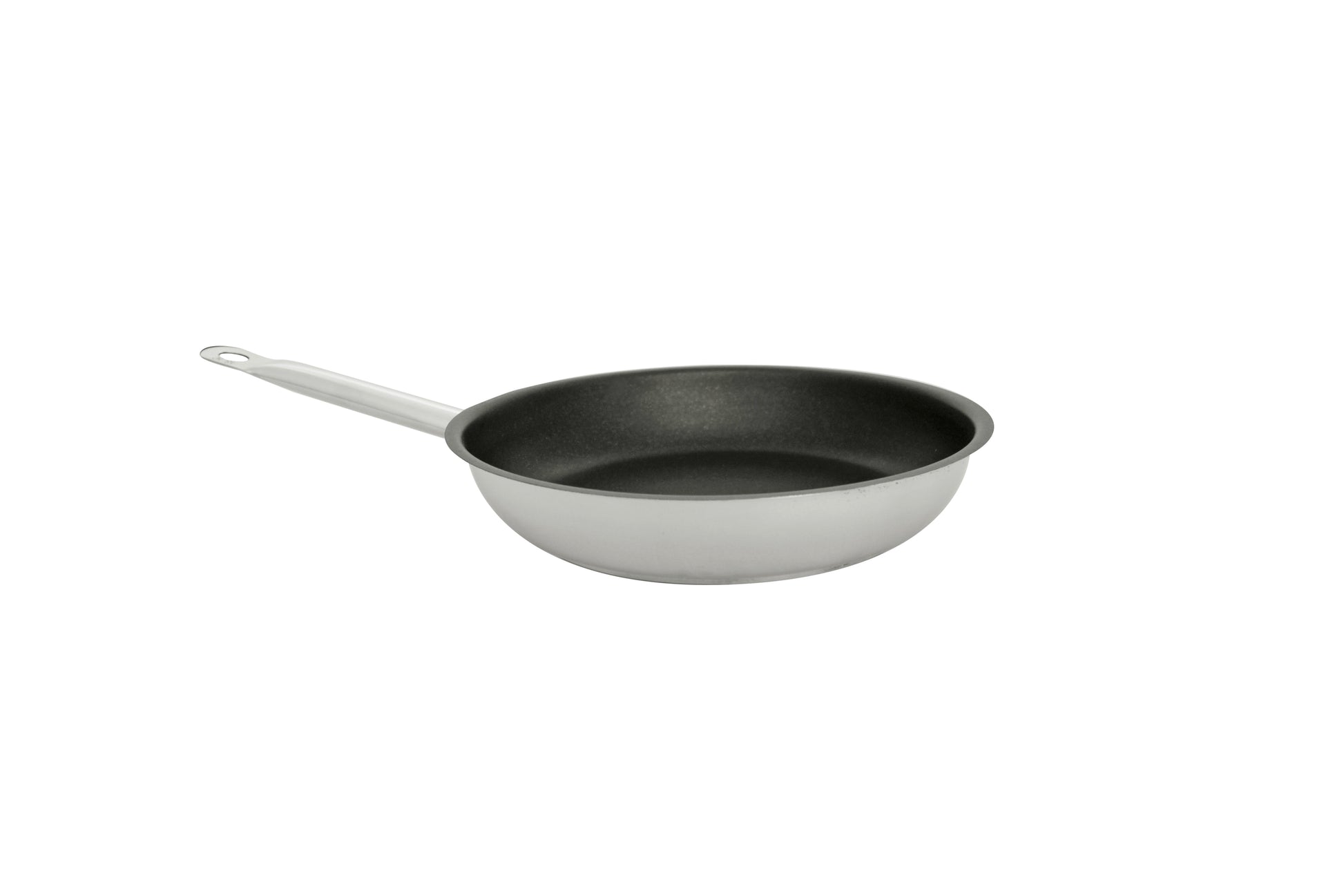 Edelstahlpfanne für Gastronomiebedarf.