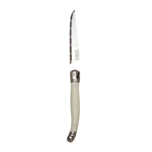 Messer mit hellem Griff.