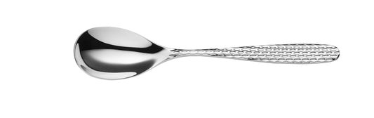 Spiegelnder Metalllöffel, Nahaufnahme