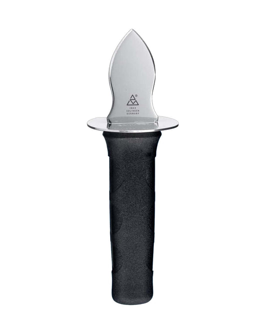 Austernmesser mit schwarzem Griff.