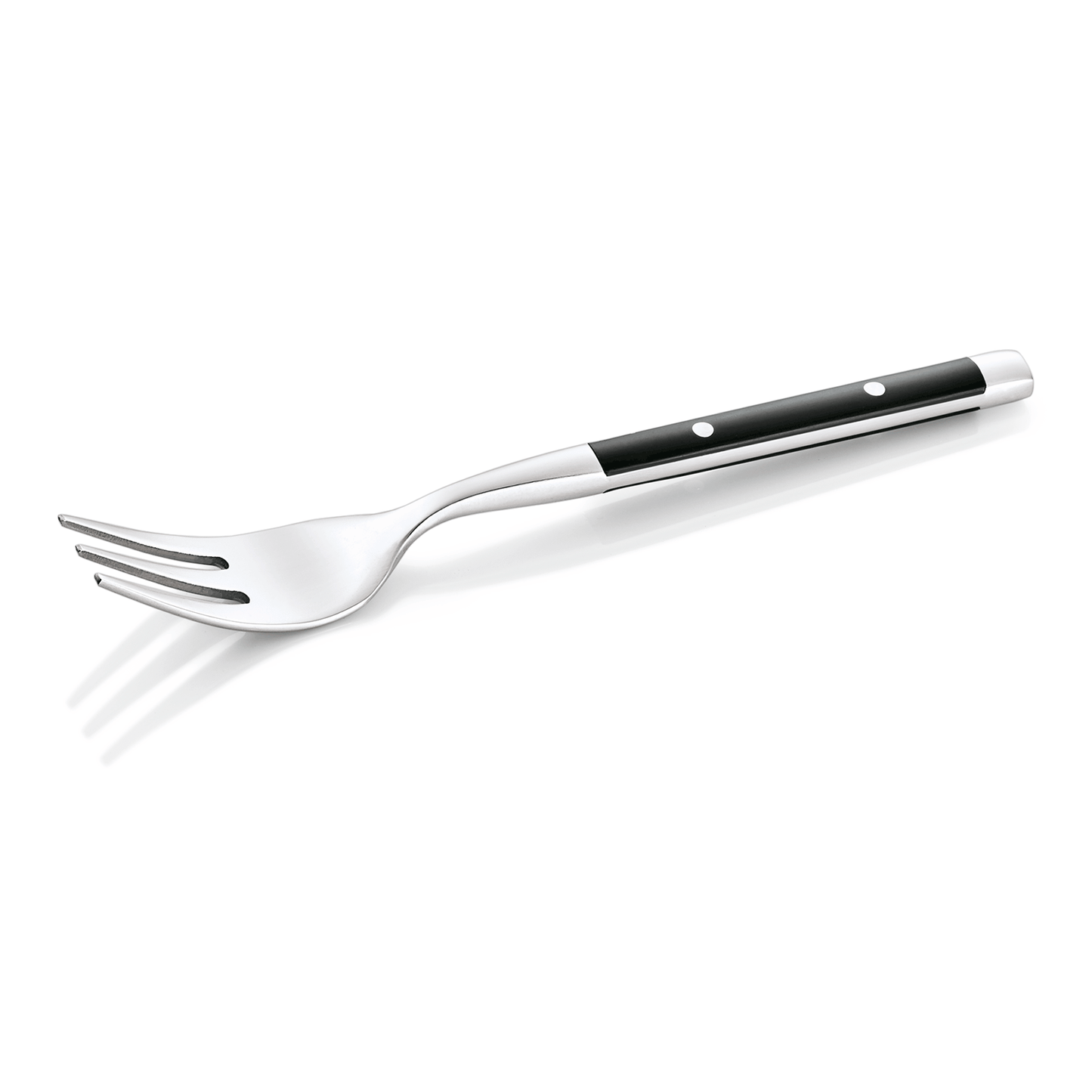 Gabel mit schwarzem Griff.