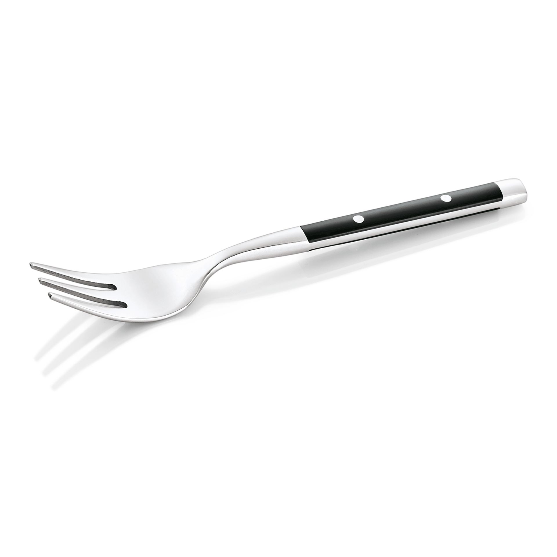 Gabel mit schwarzem Griff.