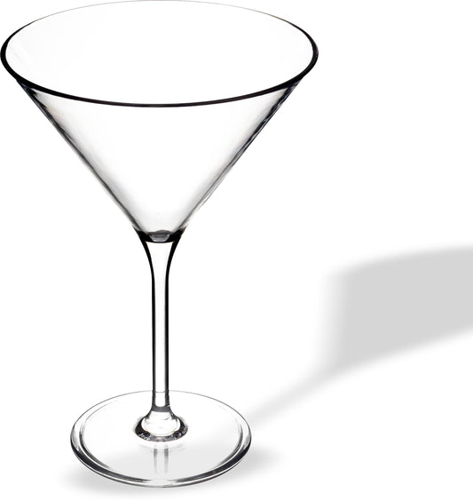 Leeres Cocktailglas mit Schatten.
