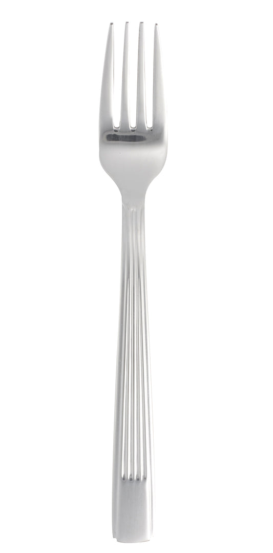 Silberne Gabel mit vier Zinken.