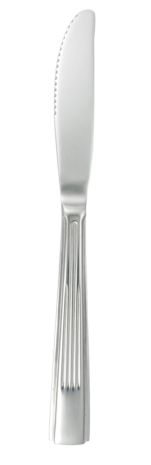 Silbernes Buttermesser aus Edelstahl.