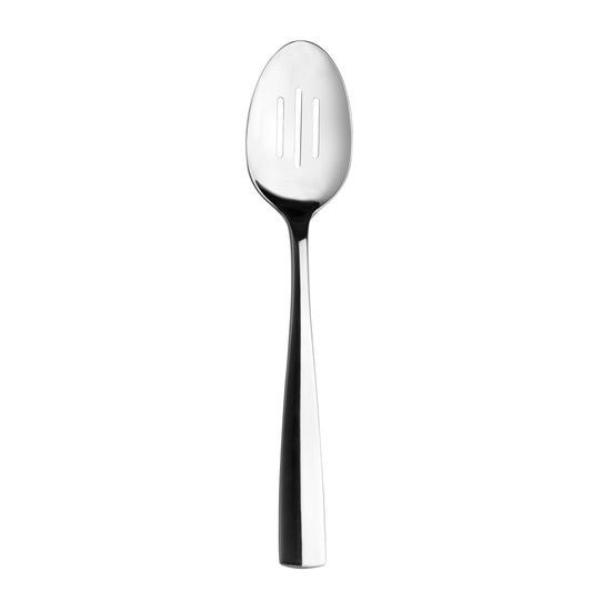 Geschlitzter Edelstahllöffel für Gastronomie.