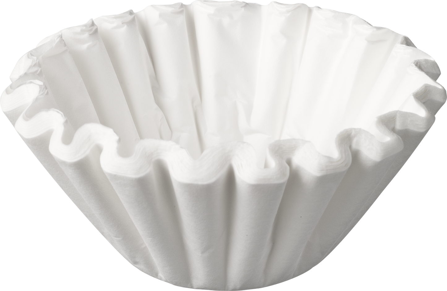 Weißer Kaffeefilter aus Papier.