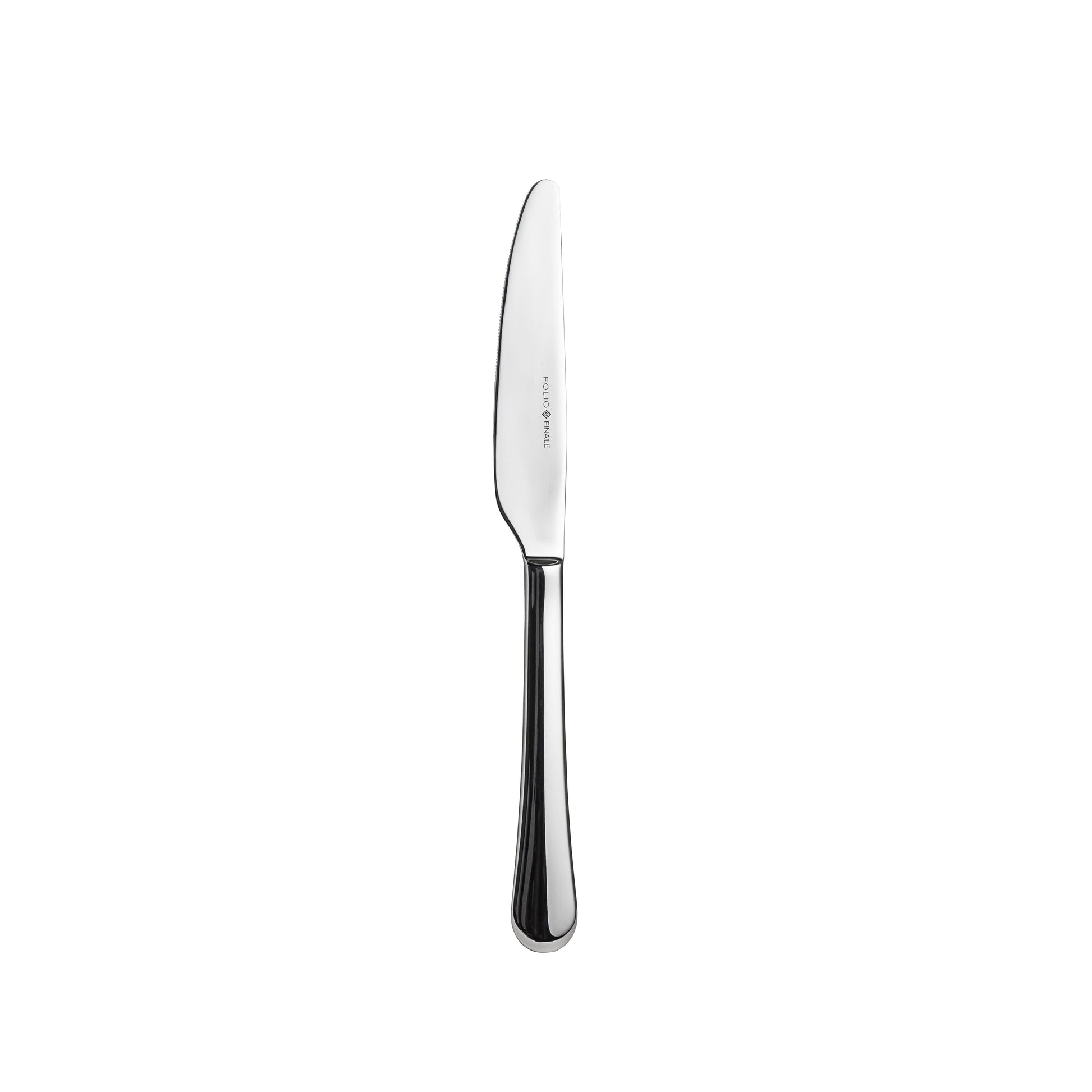 Silbernes Messer auf weißem Hintergrund.