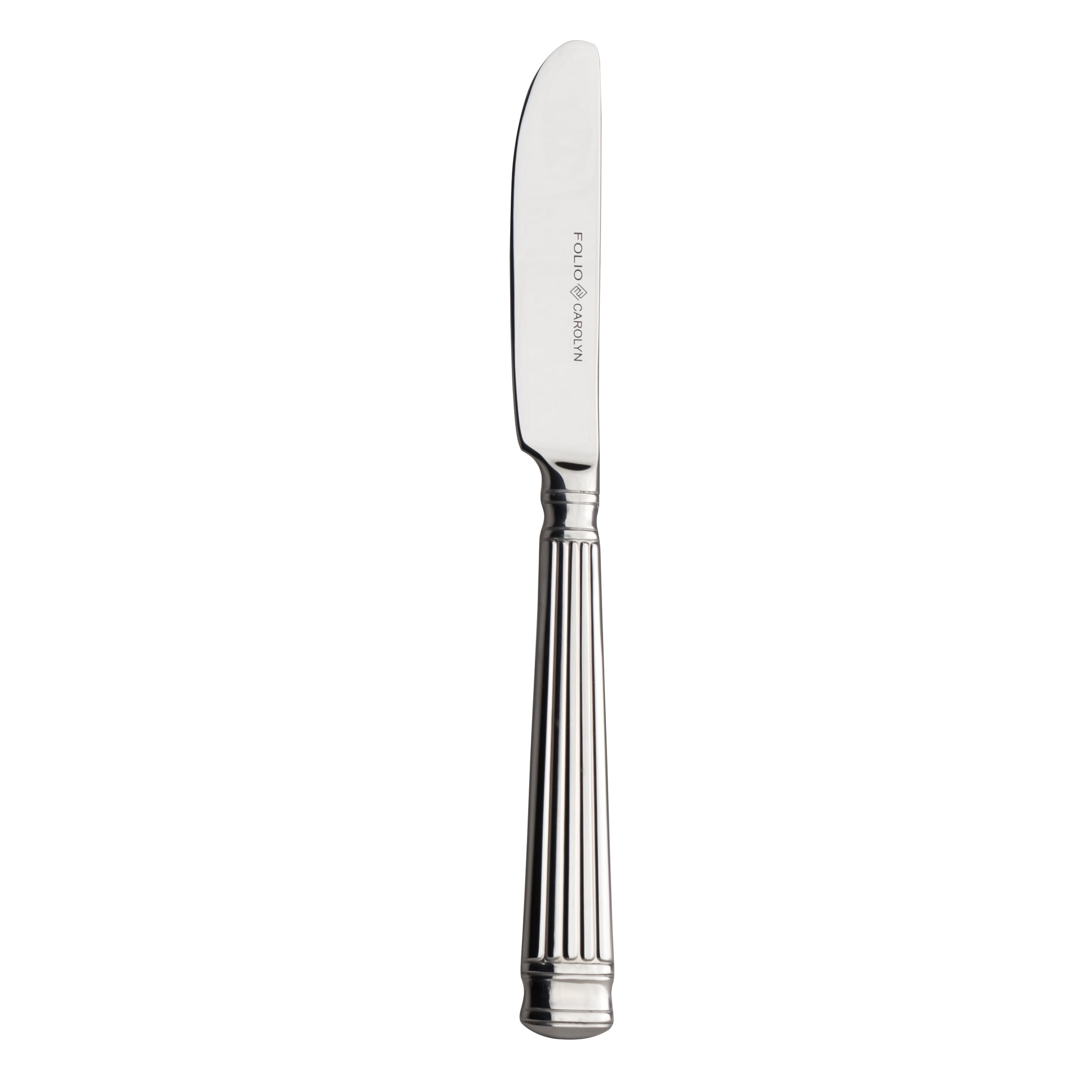 Silbernes Buttermesser mit Gravur.