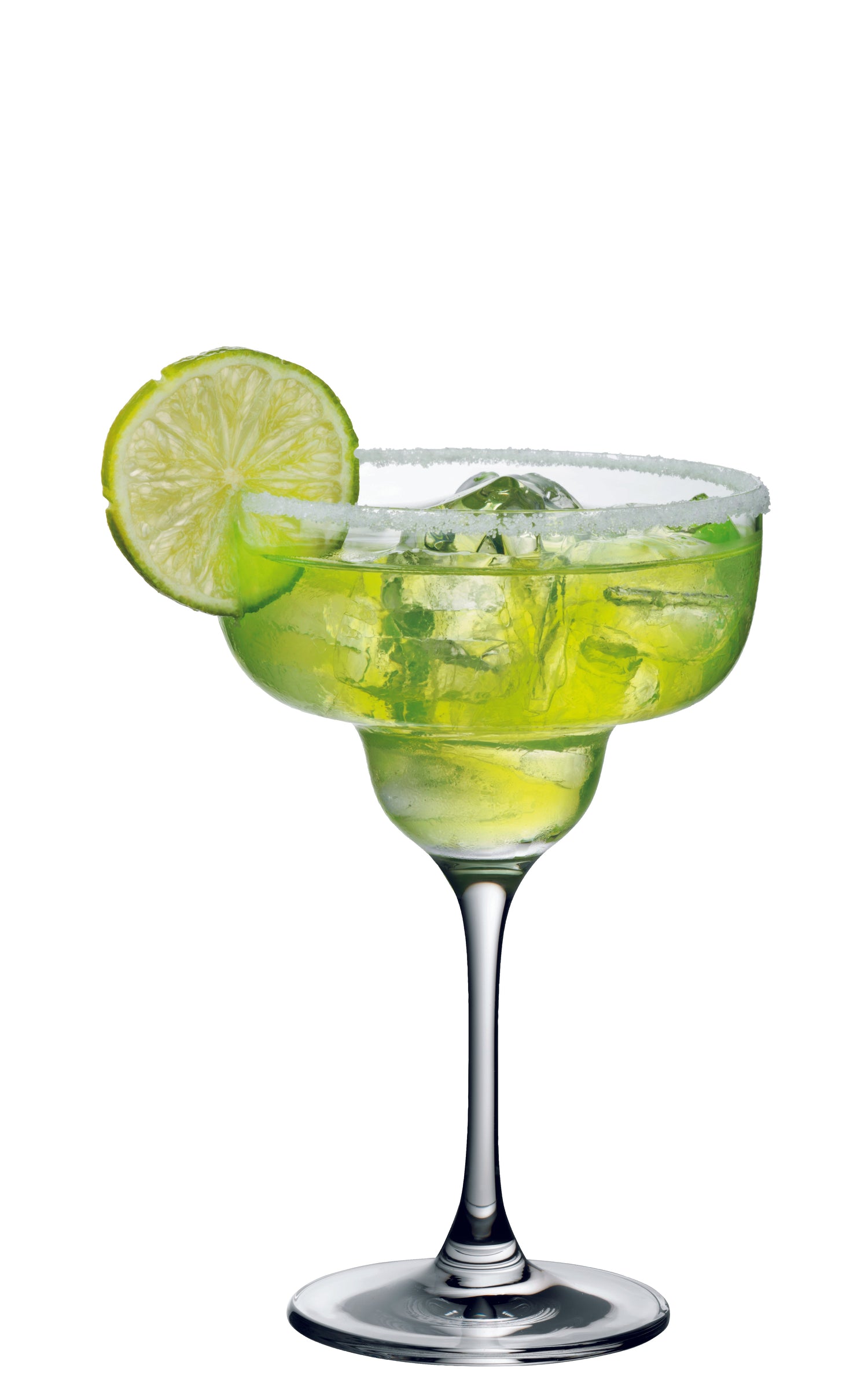 Cocktail mit Limette, Eis, Salzrand