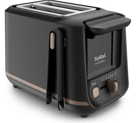 Schwarzer Toaster von Tefal.