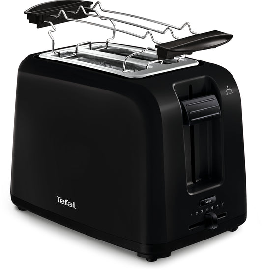 Schwarzer Toaster für Gastronomiebedarf.