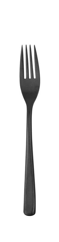 Schwarze Gabel für Gastronomiebedarf.
