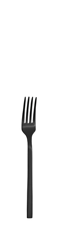 Schwarze Gabel für Gastronomiebedarf.