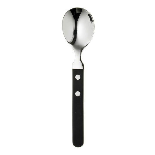 Löffel mit schwarzem Griff.