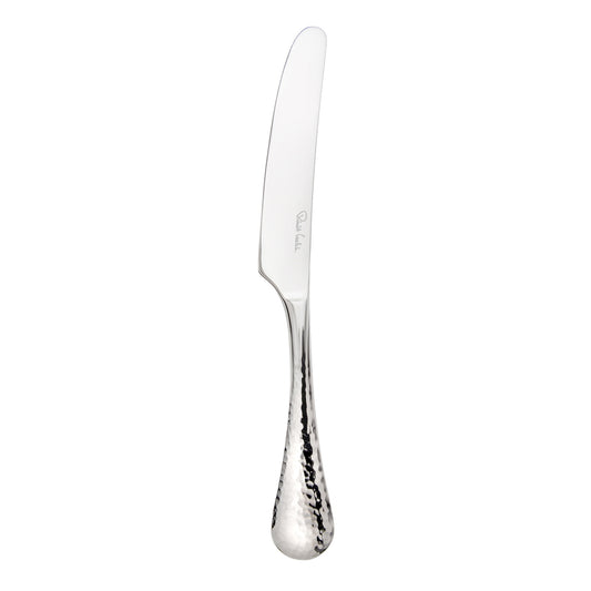 Silbernes Messer mit gehämmertem Griff.
