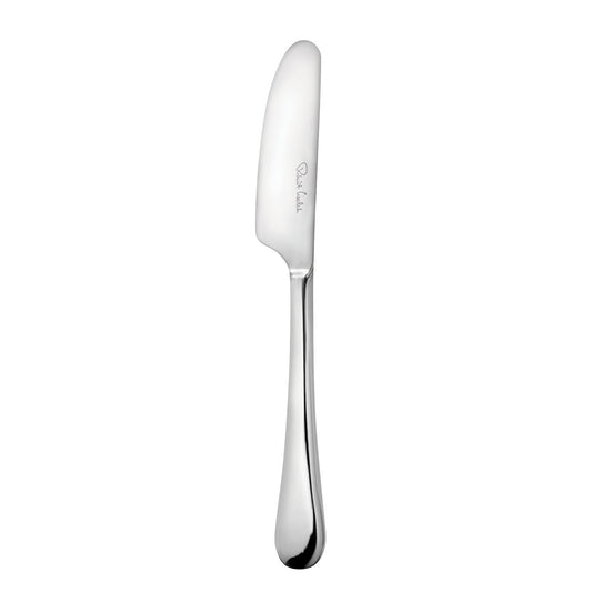Silbernes Buttermesser mit Gravur.