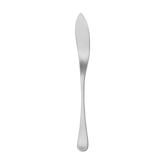 Buttermesser aus Edelstahl, schlicht.