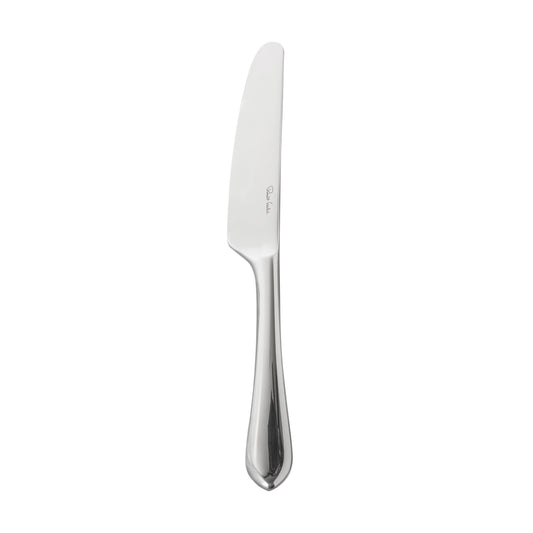 Silbernes Messer auf weißem Hintergrund.