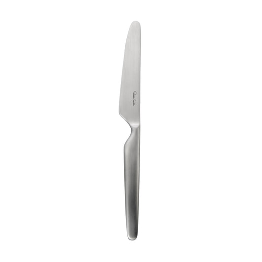 Silbernes Messer auf weißem Hintergrund.