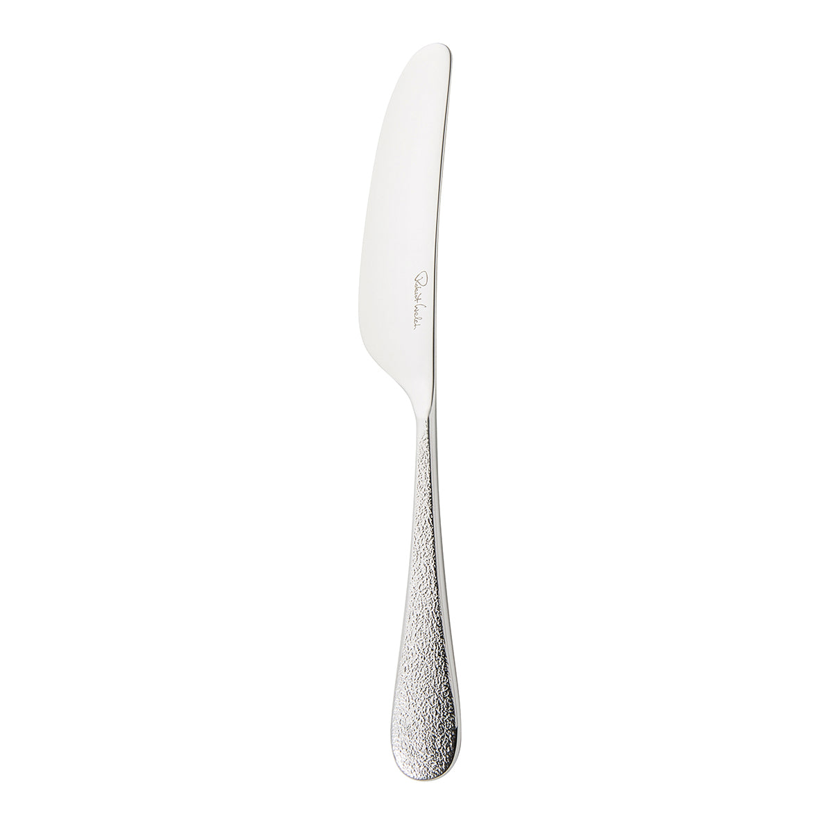 Silbernes Buttermesser mit Gravur.