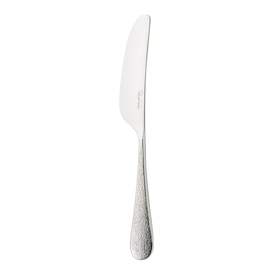 Silbernes Buttermesser mit Gravur.