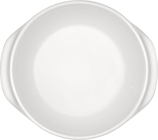 Leere weiße Servierschale, B2B-Gastronomie