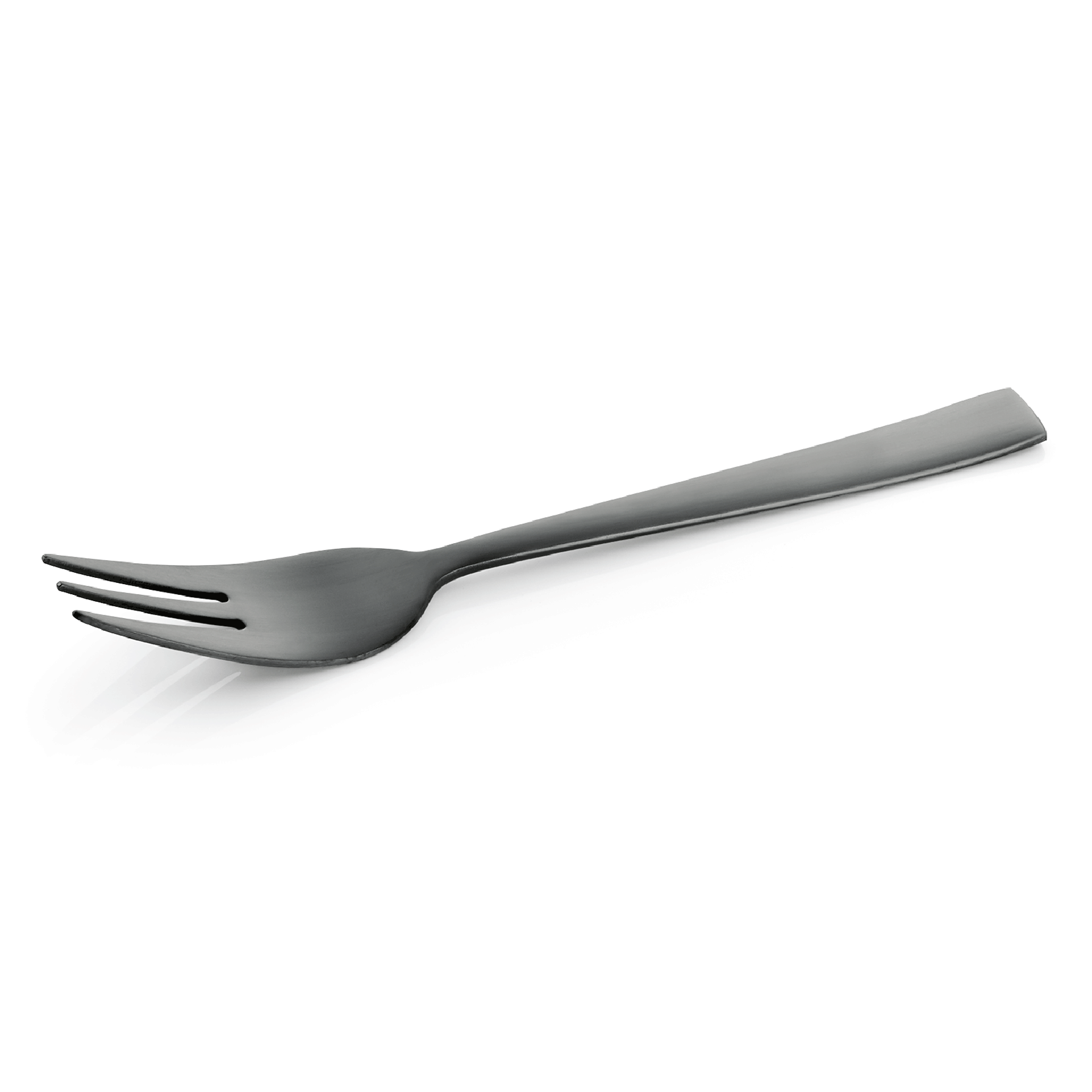 Metallgabel auf weißem Hintergrund.