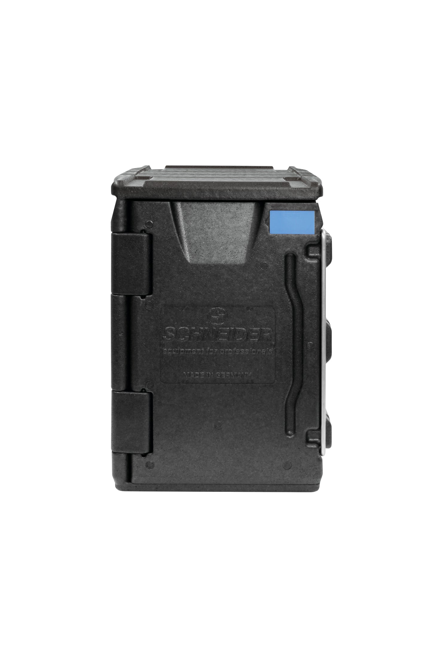 Schwarze Transportbox für Gastronomie.