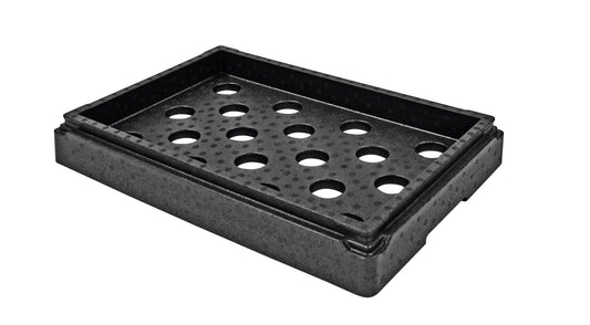 Gastronomie-Behälter mit Löchern.