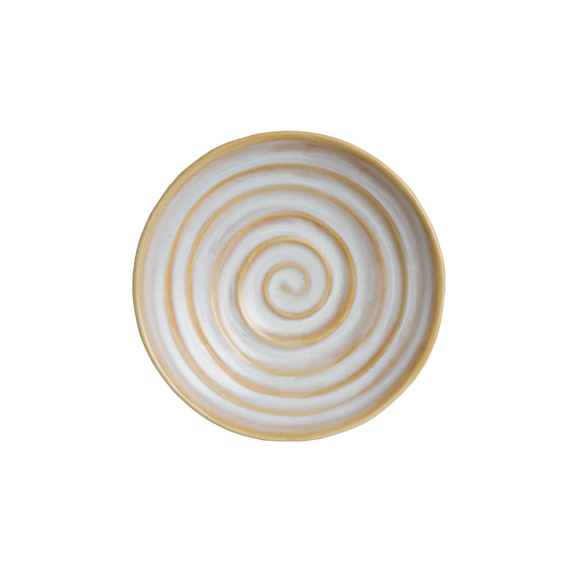 Teller mit spiralförmigem Muster.