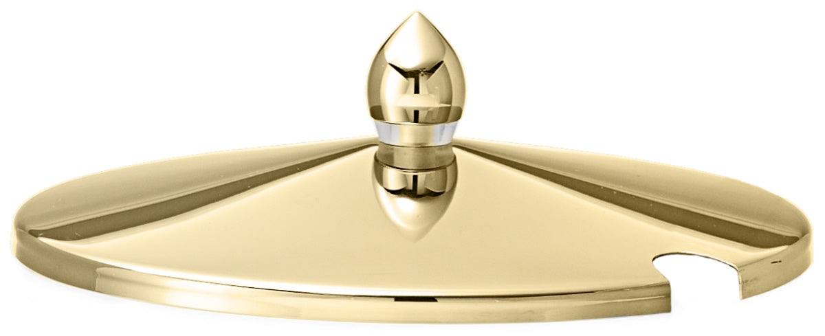 Goldene Servierplatte mit Deckel