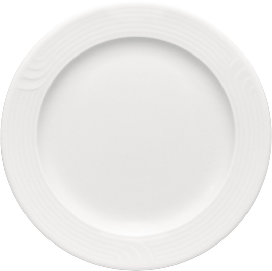 Leere weiße Teller für Gastronomie