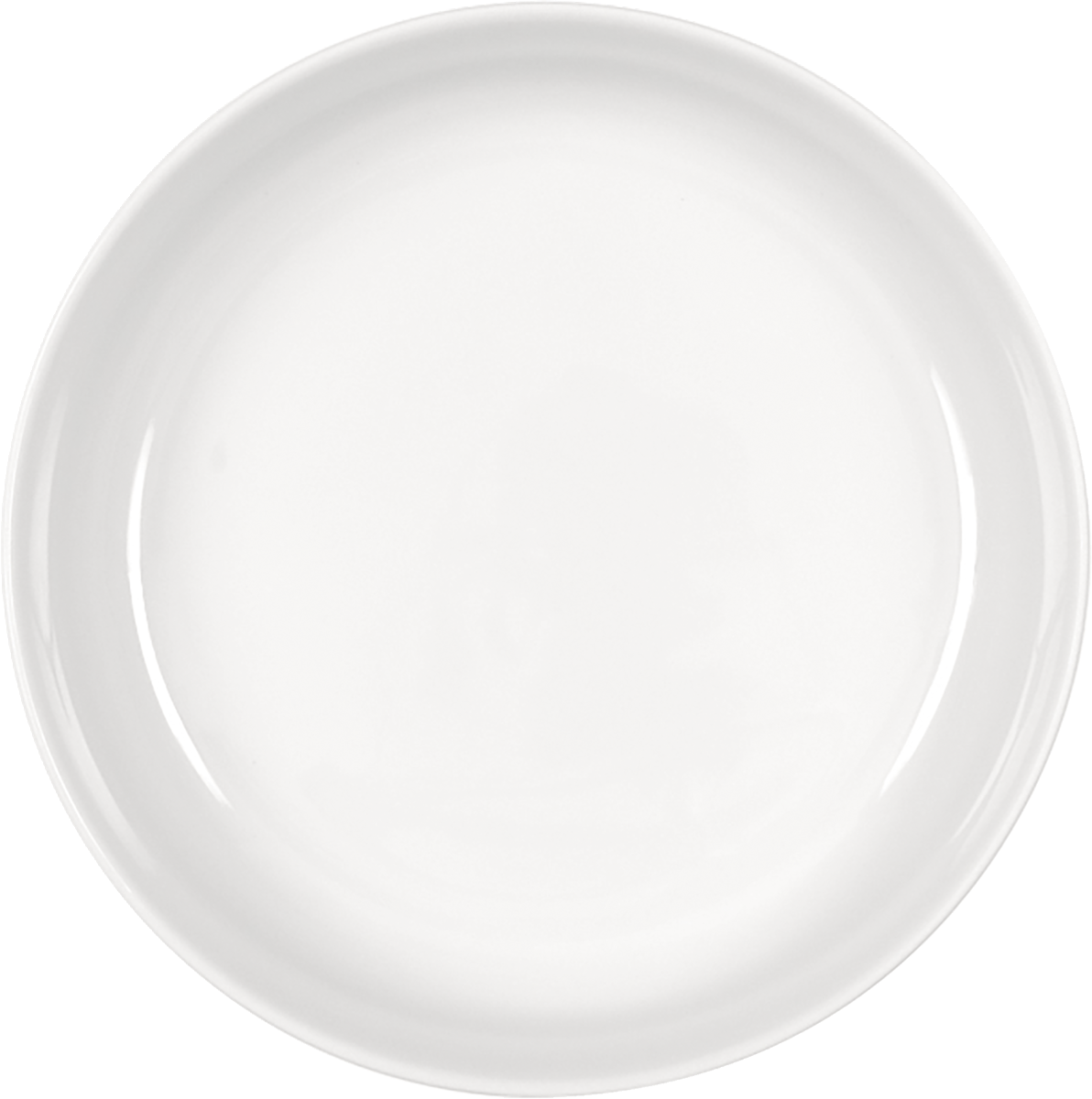 Weiße Schüssel mit Rillenmuster.