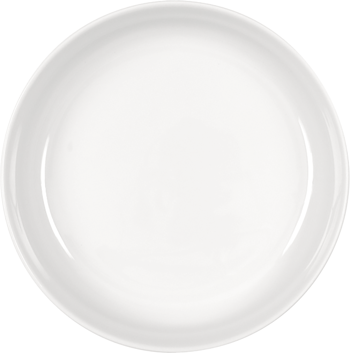 Leere weiße Teller für Gastronomie