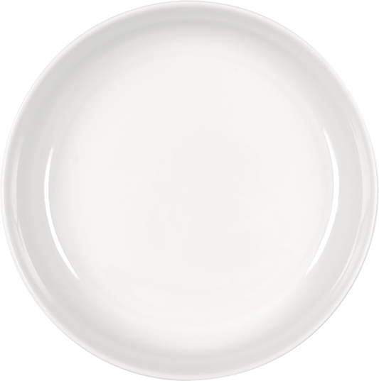 Leere weiße Teller für Gastronomie