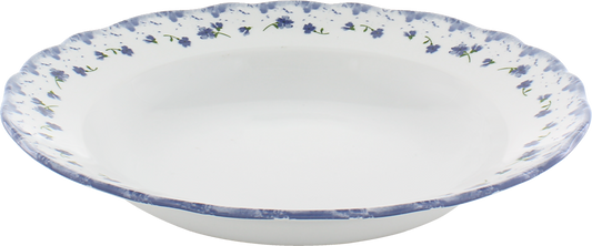 Blaue Blumenmuster auf Porzellan-Schale