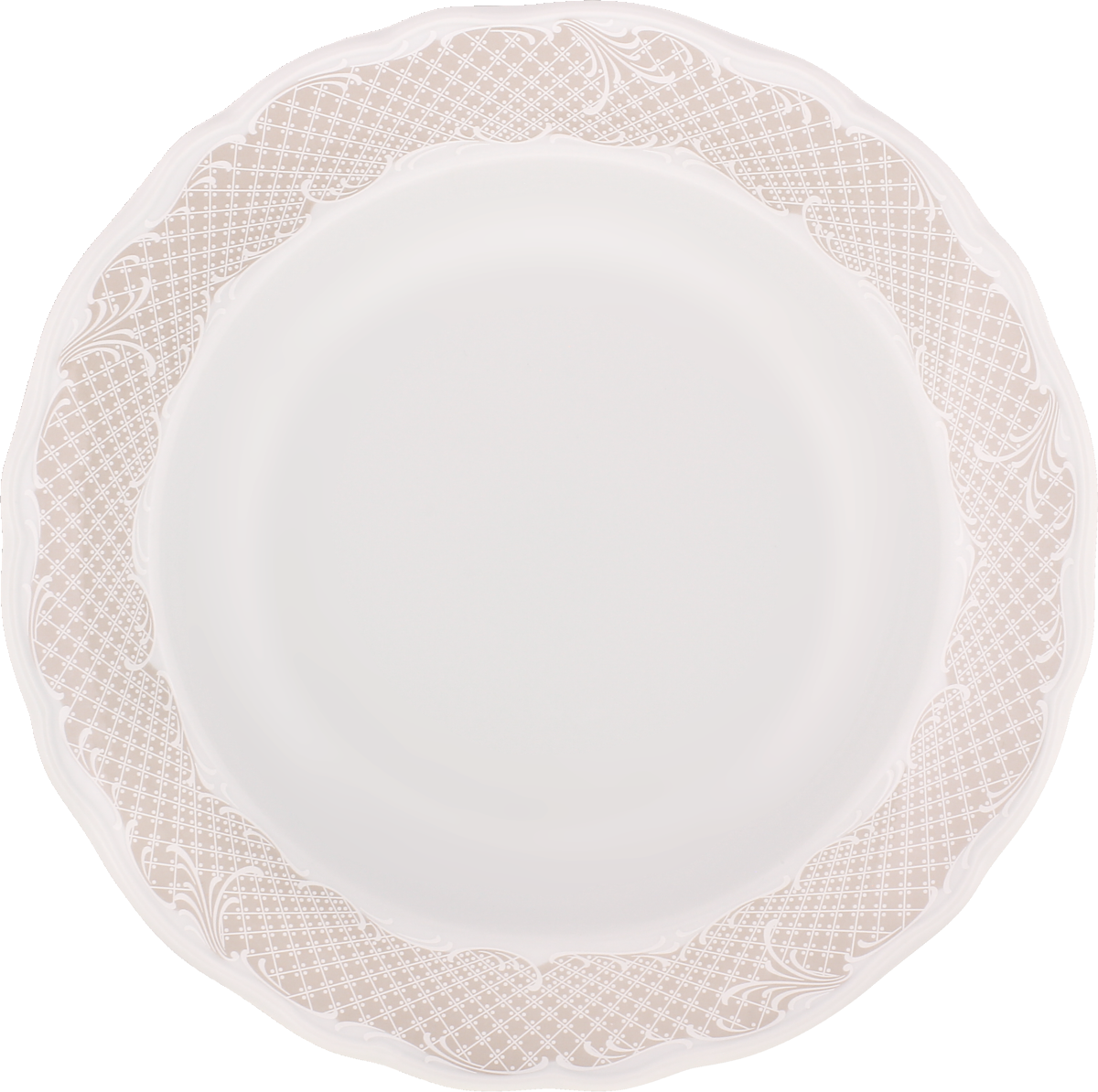 Leeres elegantes Servierteller mit Muster