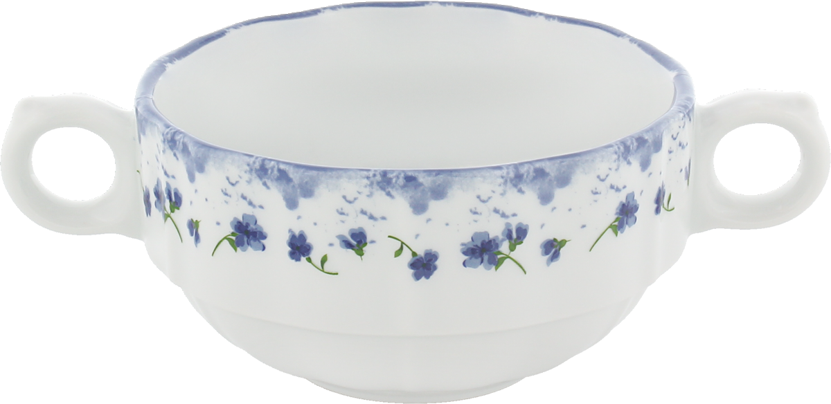 Gedeckter Tafelservice, Porzellan, Blumenmuster
